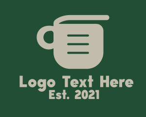 Book - Coffee Cup Document logo design
