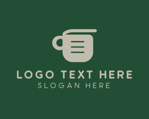 Blogging - Coffee Cup Document logo design