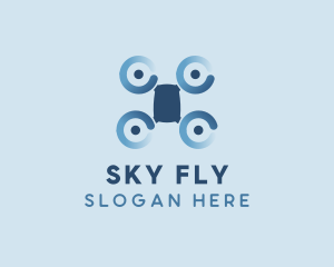 Quadcopter - Drone Quadcopter Gadget logo design