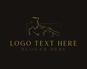 Classical - Clarinet Musician Instrument logo design