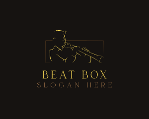 Rhythm - Clarinet Musician Instrument logo design