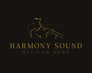 Musician - Clarinet Musician Instrument logo design
