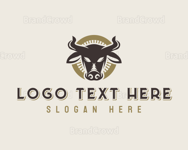 Bull Cow Horn Logo