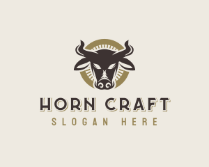 Bull Cow Horn logo design