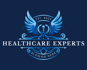 Caduceus Health Hospital logo design