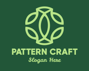 Green Leaf Pattern logo design