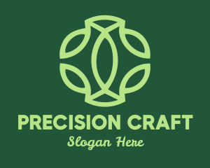 Green Leaf Pattern logo design