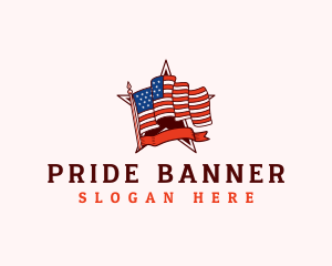 USA Patriot Flag logo design