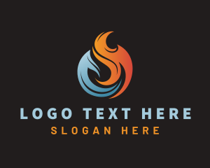 Sustainable Energy - Industrial Gas Flame logo design