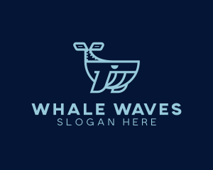 Whale - Ocean Whale Animal logo design