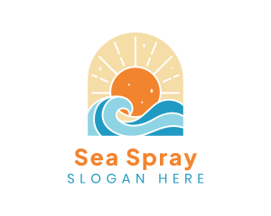 Summer Beach Waves logo design