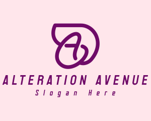 Feminine Purple Letter A  logo design