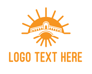Sandblast - Orange Sun Temple logo design