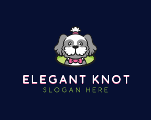 Ribbon Pet Dog logo design