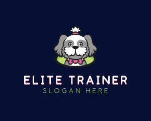 Ribbon Pet Dog logo design