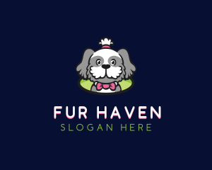 Fur - Ribbon Pet Dog logo design