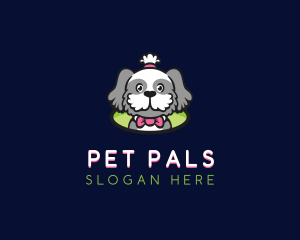 Ribbon Pet Dog logo design