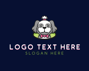 Mascot - Ribbon Pet Dog logo design