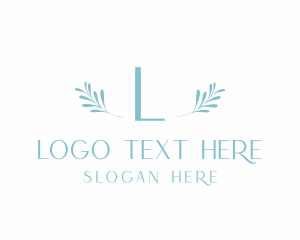 Clean - Organic Leaf Lettermark logo design