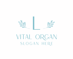 Organic Leaf Lettermark logo design