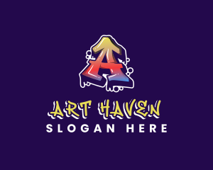 Colorful Hip Hop Graffiti  logo design