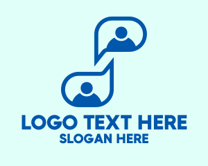 People Chat Bubble logo design