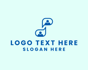 Digital - People Chat Bubble logo design