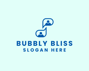 People Chat Bubble logo design