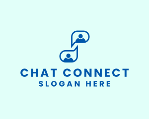 People Chat Bubble logo design