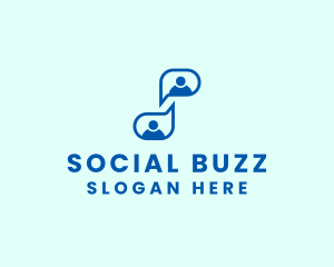 People Chat Bubble logo design
