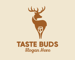 Wild Stag Rose  logo design