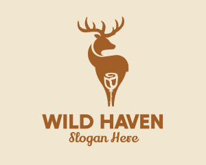 Wild Stag Rose  logo design