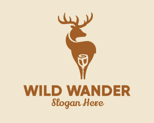 Wild Stag Rose  logo design