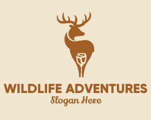 Wild Stag Rose  logo design