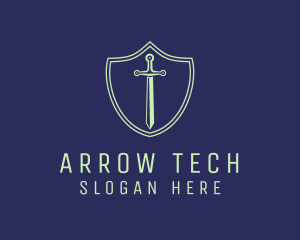 Tech Sword Shield logo design