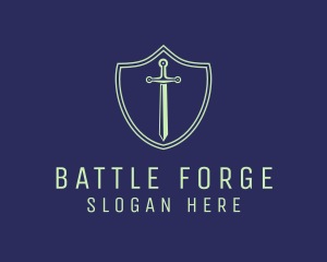 Fight - Tech Sword Shield logo design