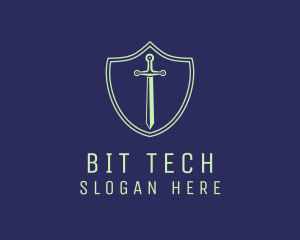 Tech Sword Shield logo design