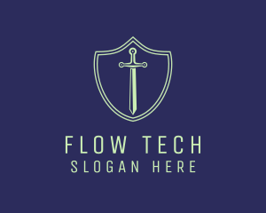 Tech Sword Shield logo design