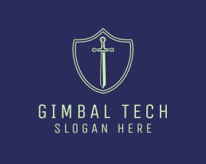 Tech Sword Shield logo design