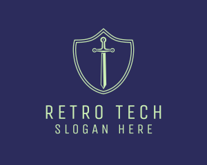 Tech Sword Shield logo design