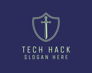 Tech Sword Shield logo design