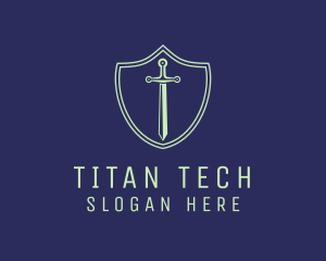 Tech Sword Shield logo design