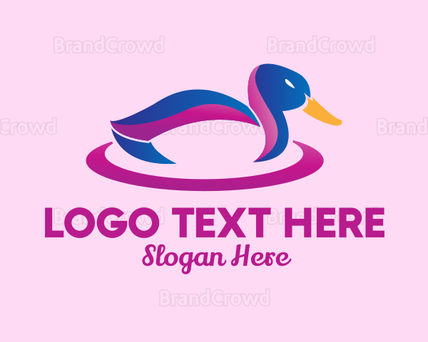 Colorful Mallard Duck Logo