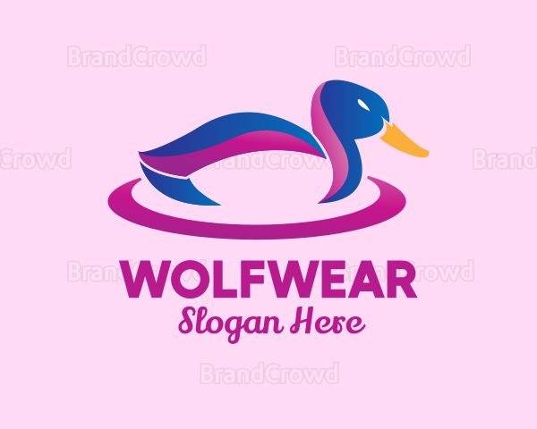 Colorful Mallard Duck Logo