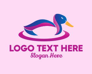 Duck - Colorful Mallard Duck logo design