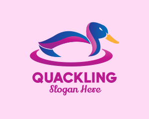 Colorful Mallard Duck logo design