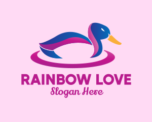 Lesbian - Colorful Mallard Duck logo design