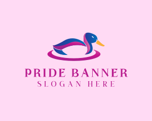 Colorful Mallard Duck logo design