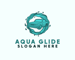 Aqua Car Wash Service logo design