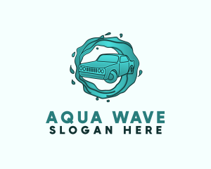 Aqua Car Wash Service logo design